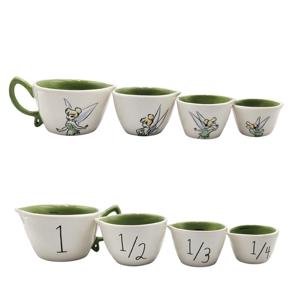 NEW Disney Rae Dunn Artisan Collection by Magenta Tinker Bell Measuring Cup Set